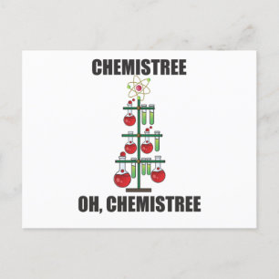 Carte Postale Oh Chemistree maître en chimie de Noël