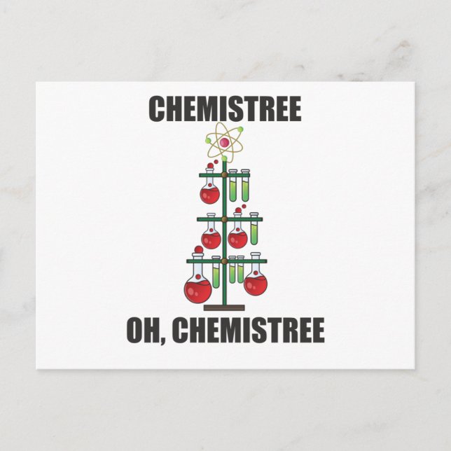 Carte Postale Oh Chemistree maître en chimie de Noël (Devant)