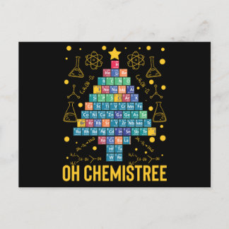 Carte Postale Oh Chemistree Science Sapin de Noël Chimie