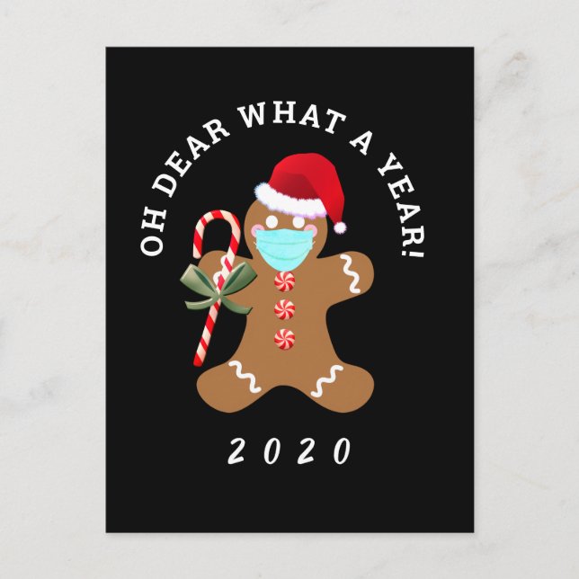 Carte Postale Oh Cher Quelle Année Drôle Noël 2020 (Devant)