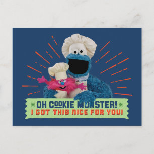 Carte Postale Oh Cookie Monster ! J'Ai Compris Ça Bien Pour Toi