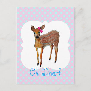 Carte Postale "Oh Deer" faon
