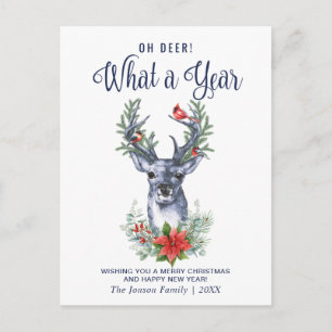 Carte Postale Oh Deer Quelle année Noël Noël voeux
