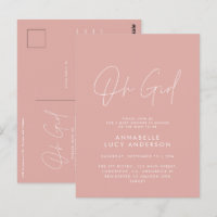 oh fille Baby shower script rose élégant