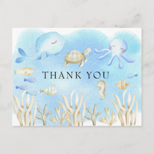 Carte Postale Oh garçon sous le Merci du Baby shower de mer