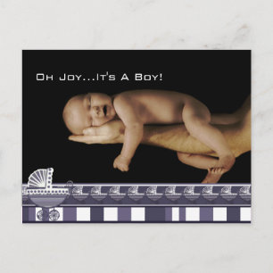 Carte Postale Oh joie... C'est un bébé ! Le violet pourrait être