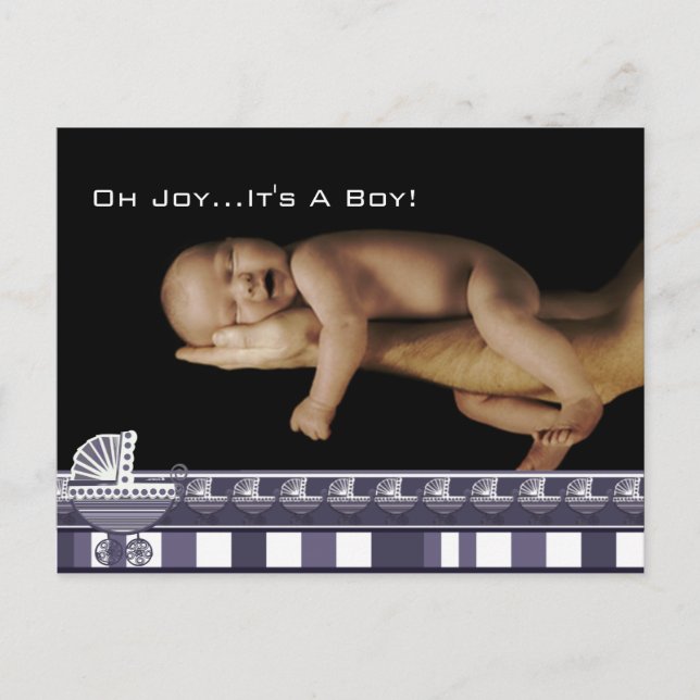 Carte Postale Oh joie... C'est un bébé ! Le violet pourrait être (Devant)