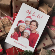 Oh La La Personalized Family Photo Card