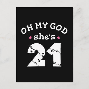 Carte Postale Oh mon dieu, elle a 21 ans