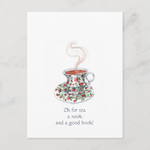 Carte Postale Oh pour le thé, un coin, et un bon livre !