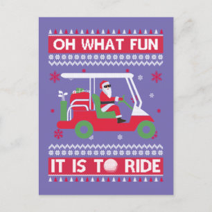 Carte Postale Oh Quel Amusant C'Est De Faire Du Golf Vilain Noël