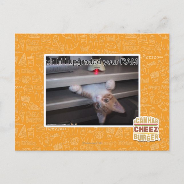 Carte Postale oh salut j'ai mis à niveau votre RAM (Devant)