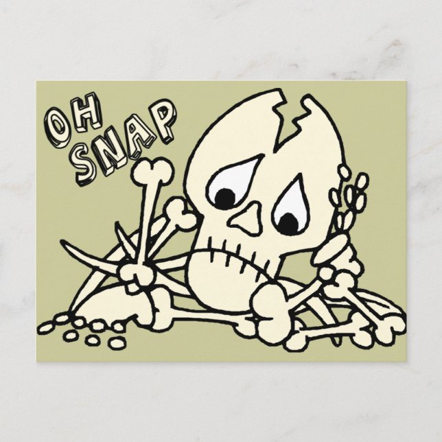 Carte Postale Oh Snap Skeleton (Devant)