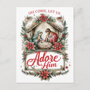 Carte Postale Oh Venez Adorons-Le