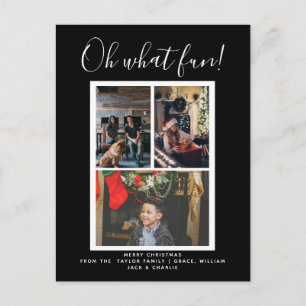 Carte Postale Oh What Fun Christmas Holiday Photo personnalisée
