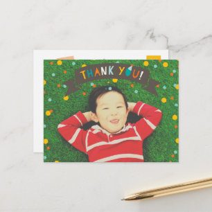 Carte Postale Oh What Fun Confetti Boy Birthday Merci Photo