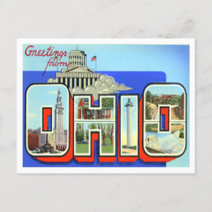 Carte postale Ohio Big Letters