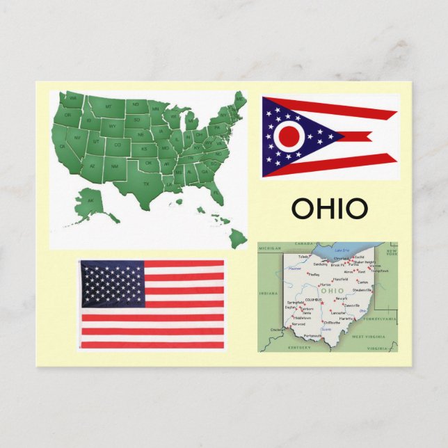 Carte Postale Ohio, États-Unis (Devant)