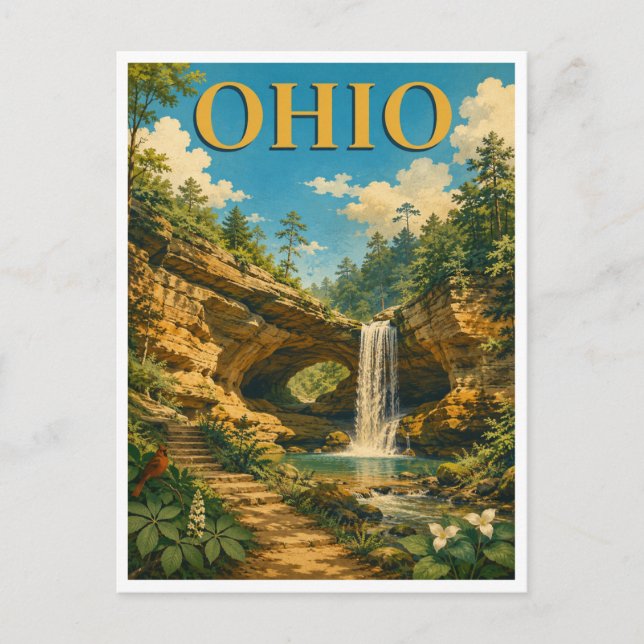 Carte Postale Ohio Hocking Hills GeoSaga (Devant)