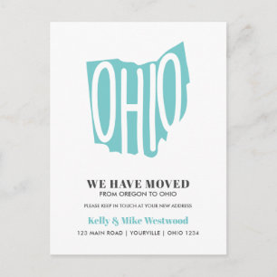 Carte Postale OHIO Nous avons déménagé Nouvelle adresse Nouvelle