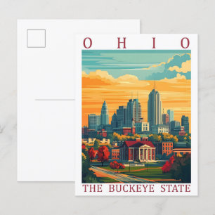 Carte Postale Ohio the Buckeye State USA Travel Place