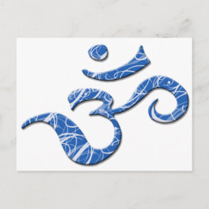 Carte postale Ohm Symbole en bleu