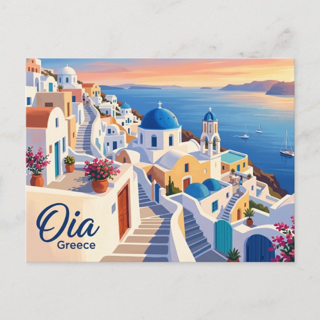 Carte Postale Oia Grèce (Devant)