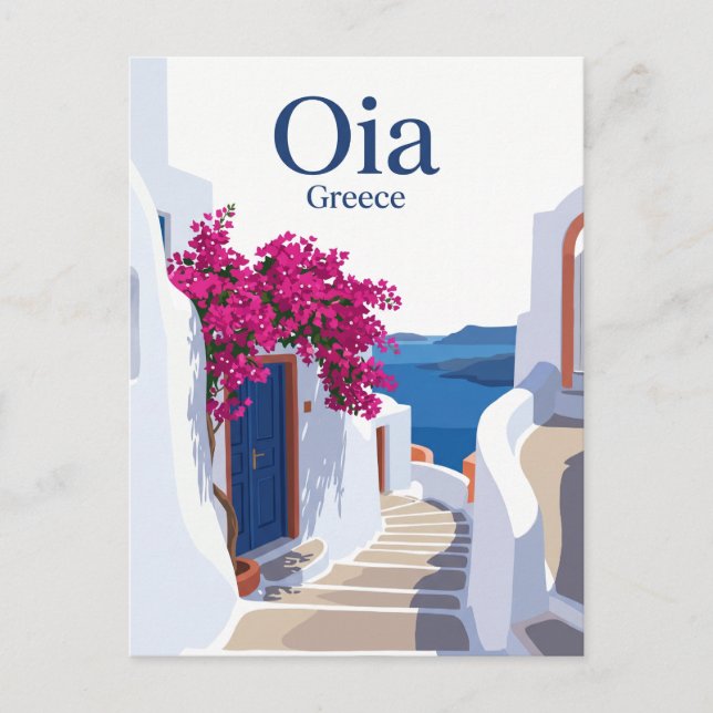 Carte Postale Oia Rue latérale Grèce (Devant)
