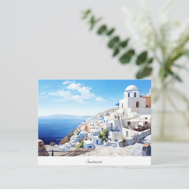 Carte postale Oia Santorin (Debout devant)