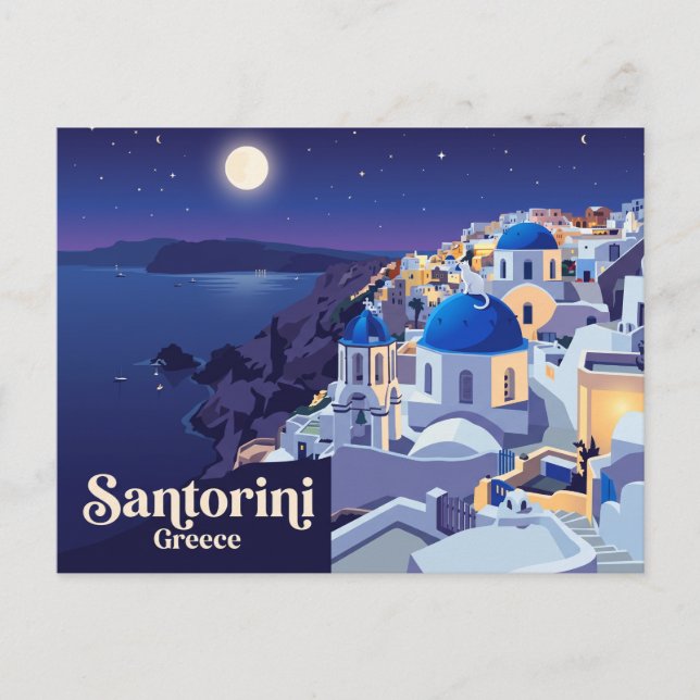 Carte Postale Oia, Santorin Grèce (Devant)