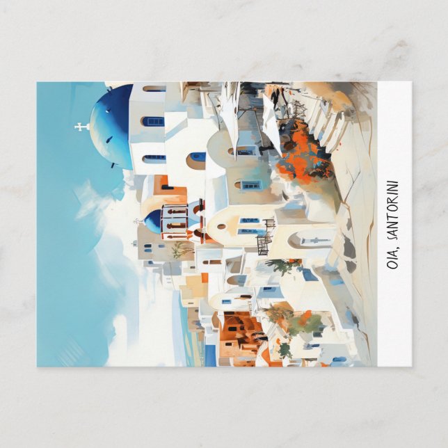 Carte postale Oia Santorini (Devant)