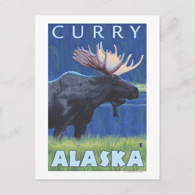 Carte Postale Oie à la nuit - Curry, Alaska (Devant)