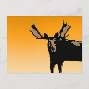 Carte Postale Oie au coucher du soleil - Art original de la faun