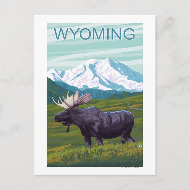 Carte Postale Oie avec MountainWyoming (Devant)