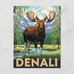 Carte Postale Oie dans le parc national du Denali Alaska Vintage