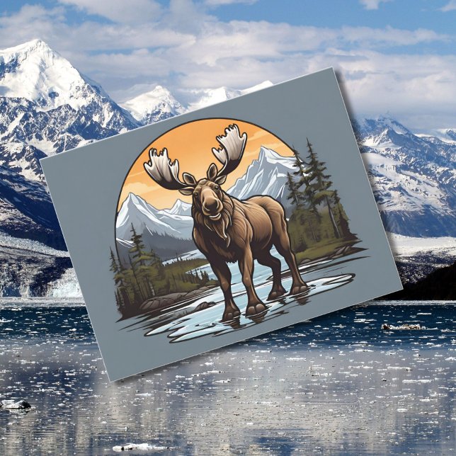 Carte Postale Oie de l'Alaska debout dans l'eau (Créateur téléchargé)