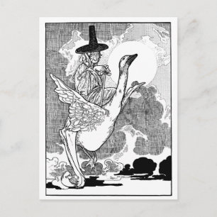 Carte Postale Oie-mère victorienne vintage par Charles Robinson