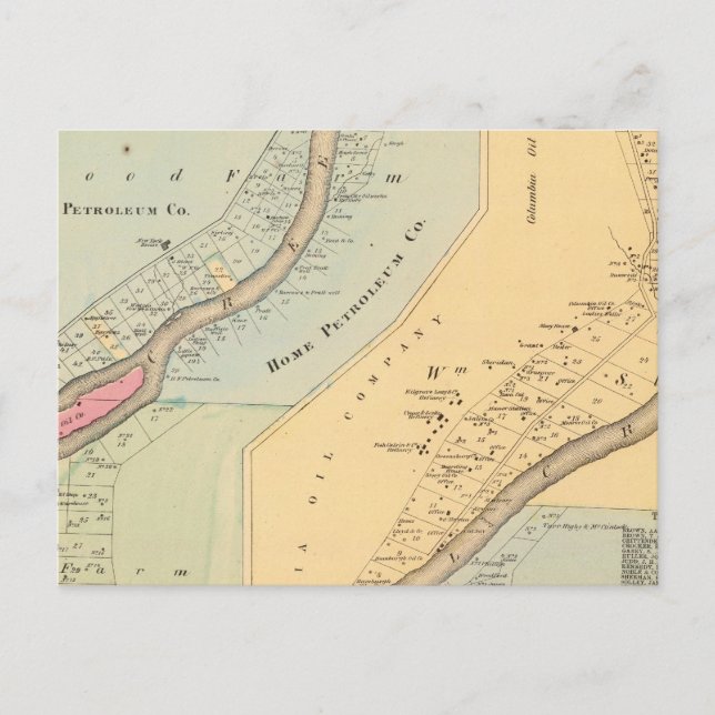 Carte Postale Oil Creek Crawford Comté et Venango Comté Pa (Devant)