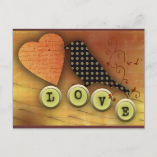 Carte Postale Oiseau amoureux