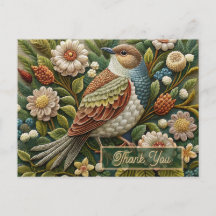Oiseau Antique dans la Forêt Broderie de Regard Me