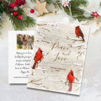 Oiseau Cardinal Paix Amour Noël Photo de Famille