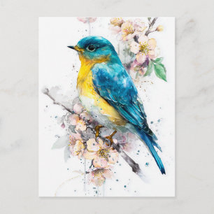 Carte Postale Oiseau chanteur printanier