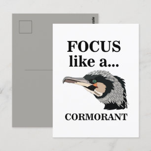 Carte Postale Oiseau Cormoran Se Concentrer Comme Un Cormoran