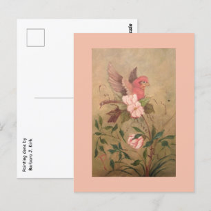 Carte postale Oiseau dans les fleurs
