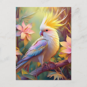 Carte Postale Oiseau de fantaisie Perruche à aile iridescente