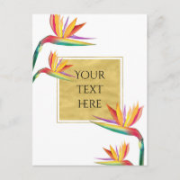 Oiseau de Paradis Élégant Or Blanc Mariage