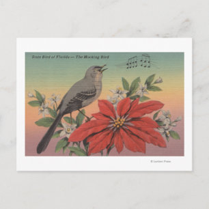 Carte Postale Oiseau d'État de FlorideMocking Oiseau de Floride