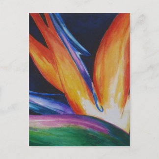 Carte Postale Oiseau du Paradis aquarelle Art