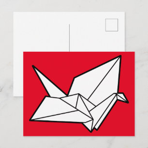 Carte Postale Oiseau en origami