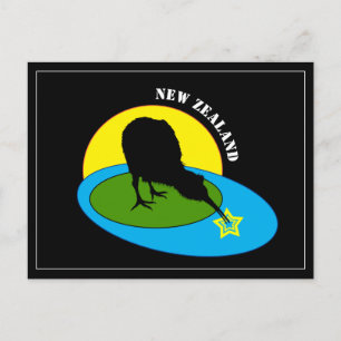 Carte Postale Oiseau Kiwi, Art de Nouvelle-Zélande, voyage / vac